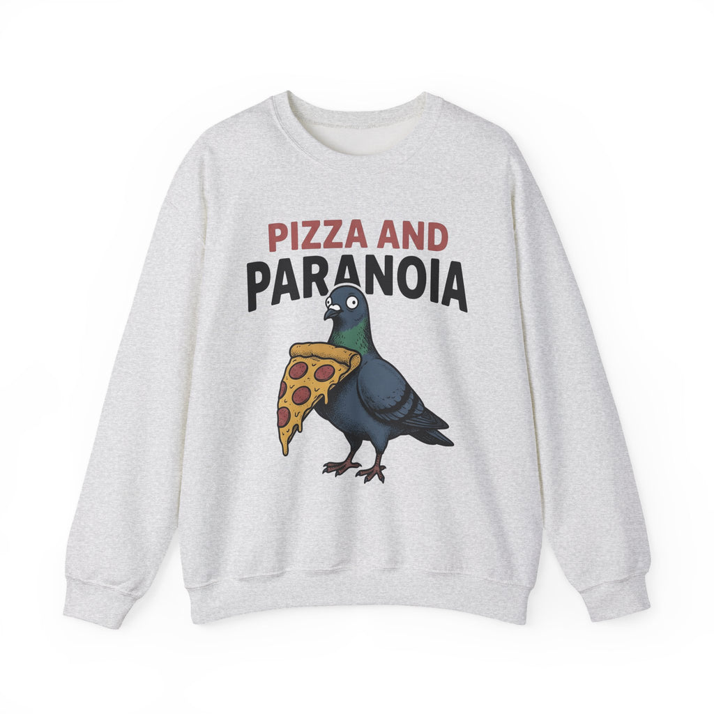 Bird Pizza Sweatshirt Funny Wildlife Gift Women Animated Sweatshirt Pizza Sweatshirt Humor Fan Cartoon Sweatshirt Animal Graphic Retro Meal Sweatshirt