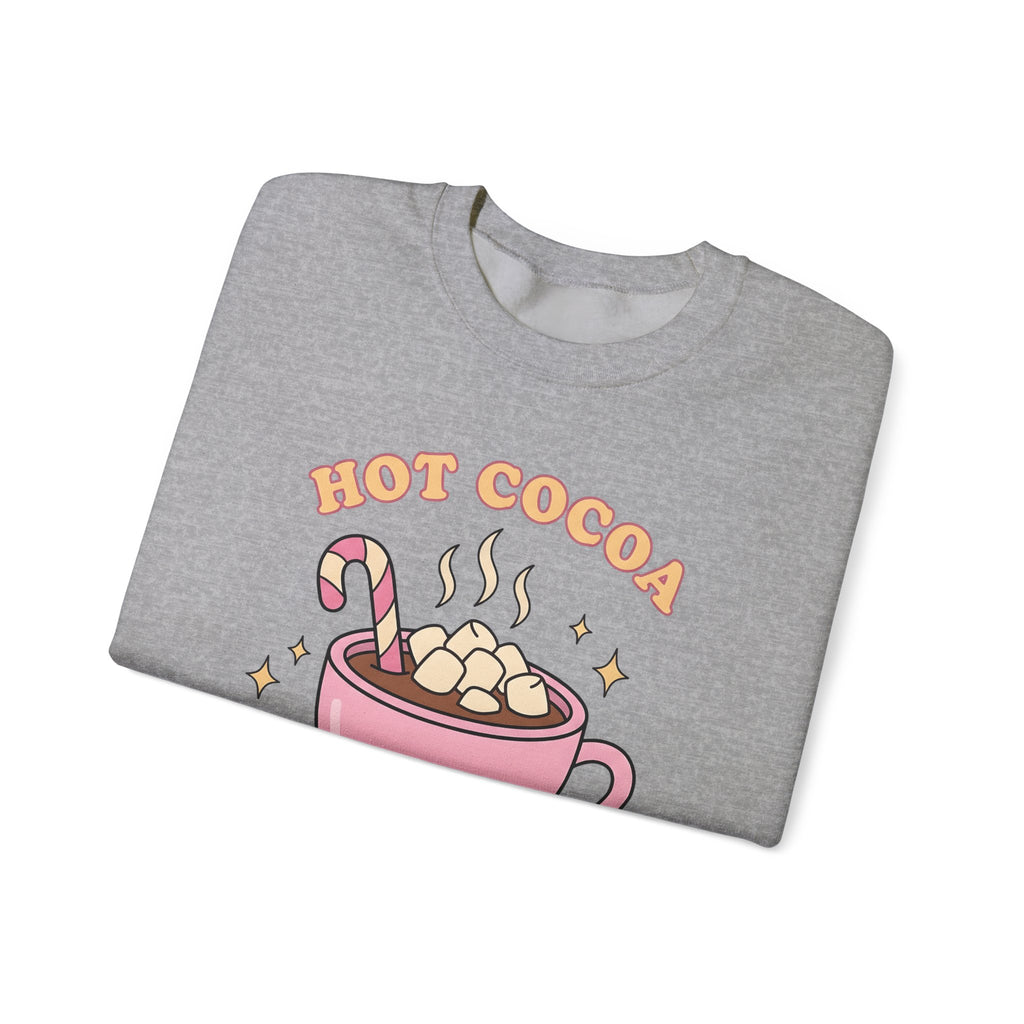 Hot Chocolate Cup Cocoa Winter Gift Line Mug Chocolate Fan Drawing Nostalgic White Marshmallows Sweatshirt