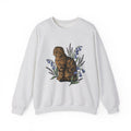 Tiger Cat Sweatshirt Cat Petals Gift Women Leaf Sweatshirt Tabby Cat Sweatshirt Cat Fan Feline Sweatshirt Floral Graphic Sketch Wild Blooms Sweatshirt