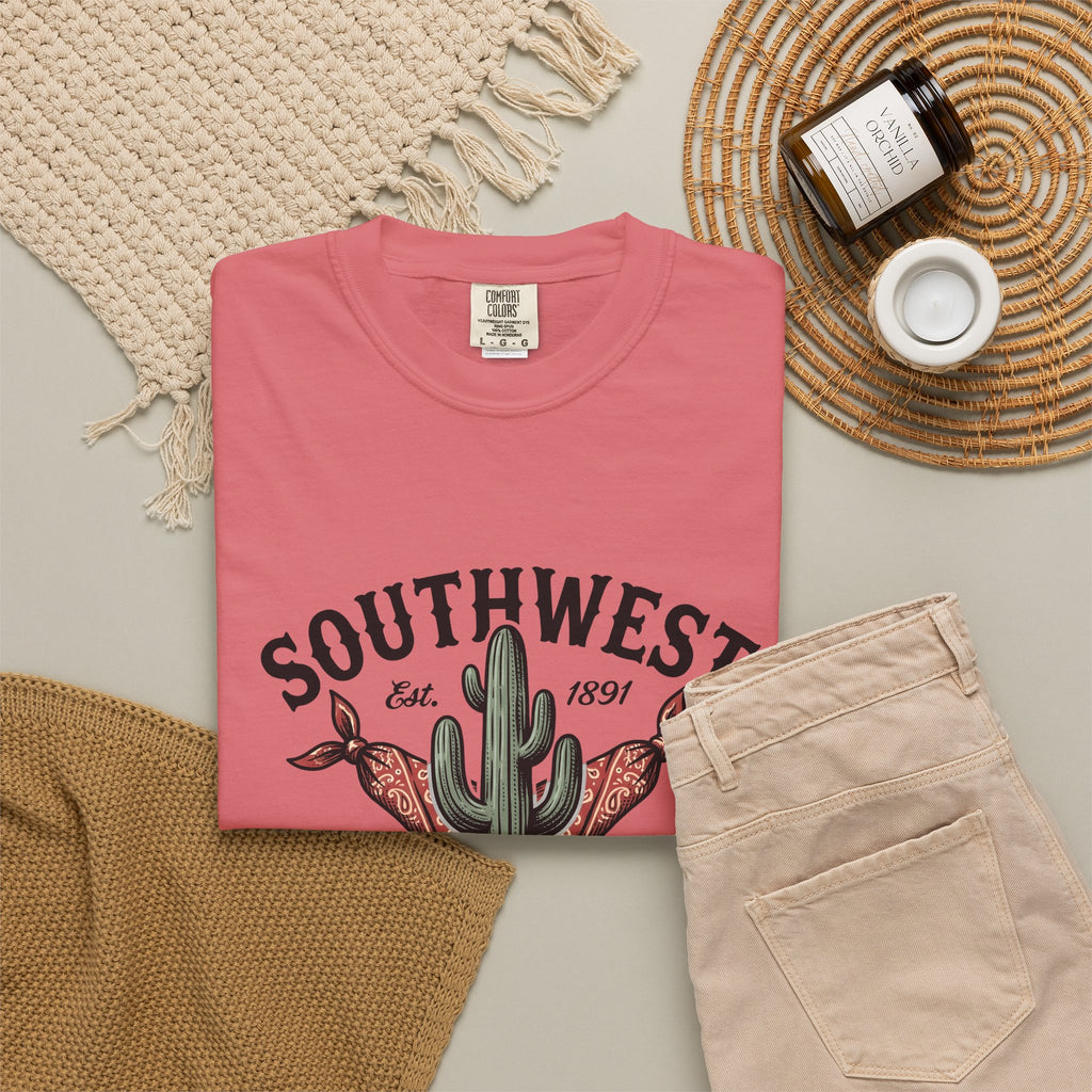 Prickly Pear Drawing T-Shirt Cowgirl Livestock Gift Women Vintage Western T-Shirt Cactus T-Shirt Cowboy Fan Retro T-Shirt Ranch Graphic