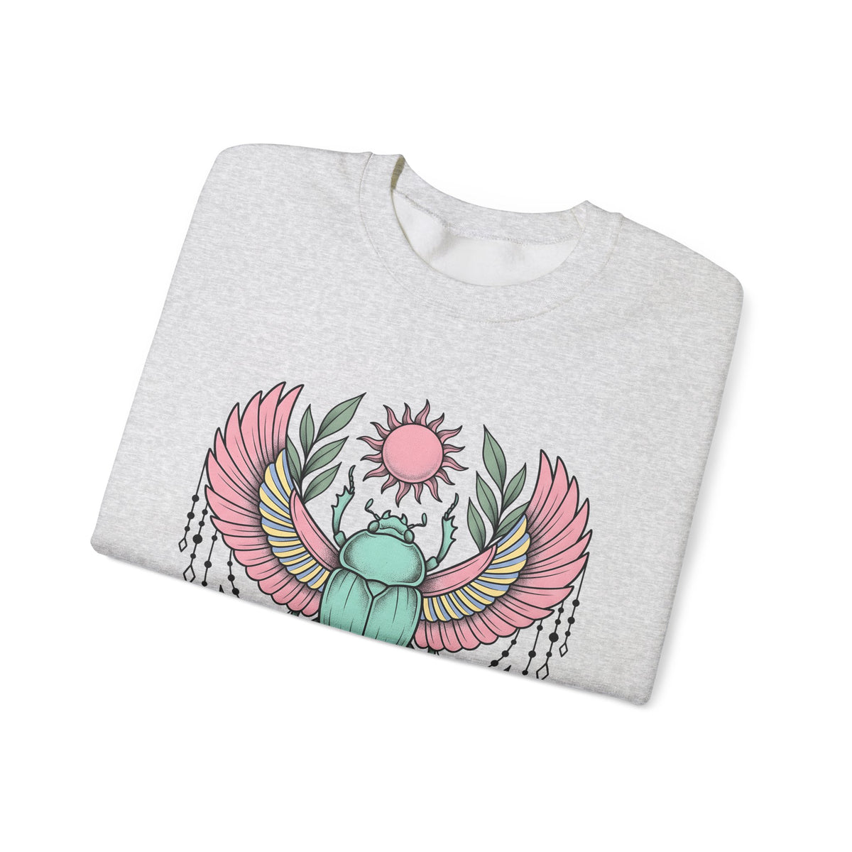 Scarab Bug Boho Chic Metaphysical Gift Tribal Beetle Bohemian Enthusiast Primitive Spiritual Sweatshirt