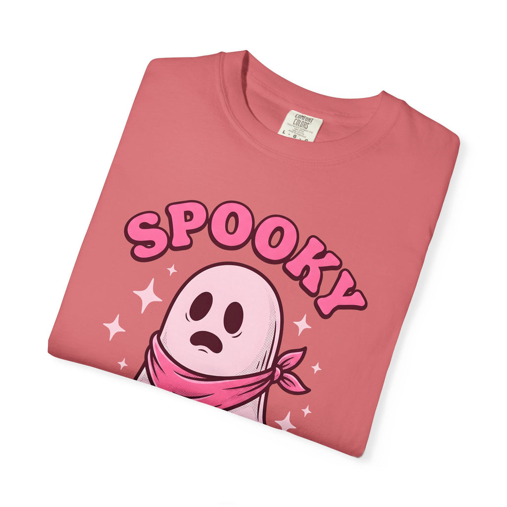 Ghost Scarf Cowgirl Season Gift Comic Scarf Rodeo Fan Cartoon Autumn Vintage Glitter T-Shirt