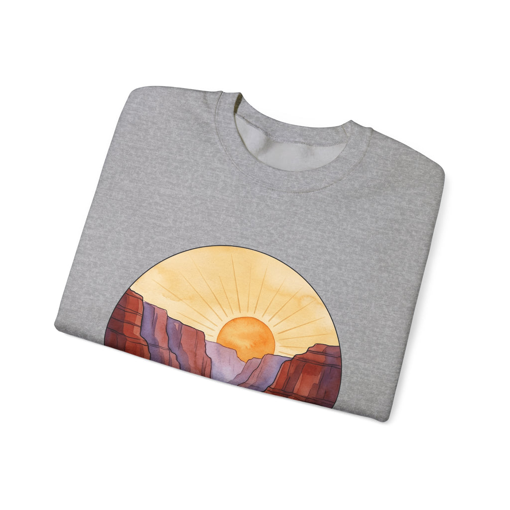 Desert Canyon Sweatshirt Nature Hiking Gift Women Hand Painted Sweatshirt Canyon Sweatshirt Outdoors Enthusiast Painted Sweatshirt Trekker Graphic Retro Dawn
