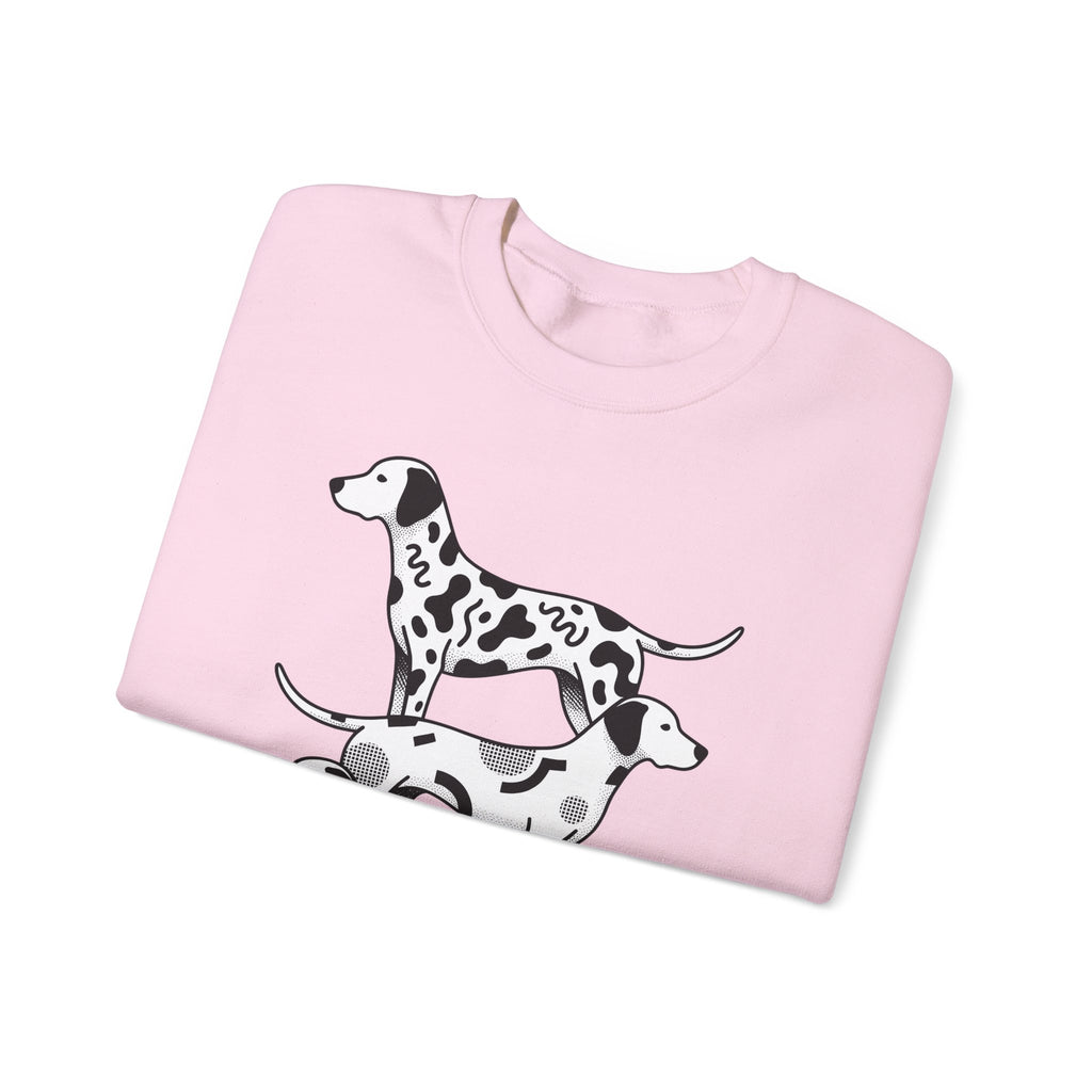 Dalmatian Sweatshirt Dog Fauna Gift Women Flat Sweatshirt Dalmatian Sweatshirt Dog Fan Graphic Design Illustration Sketch Spot Design Sweatshirt