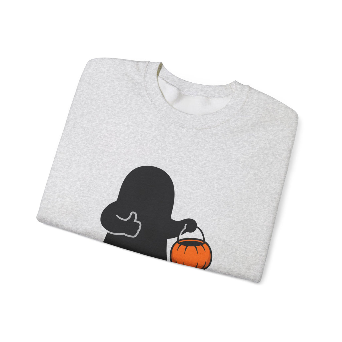 Ghost Halloween Satire Gift Specter Horror Fan Spooky Parody Plain Halloween Sweatshirt