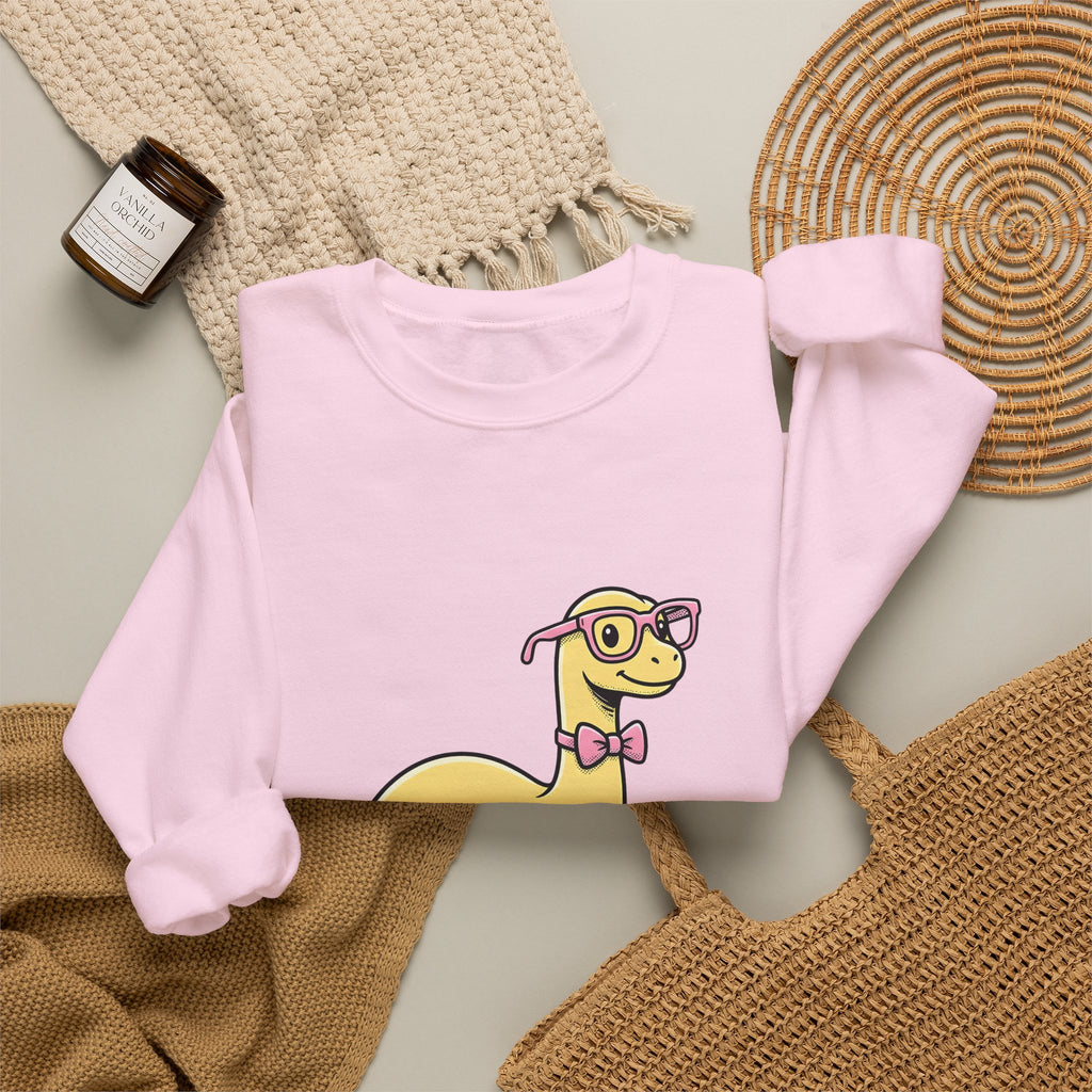 Dinosaur Eyeglasses Sweatshirt Teachers Education Gift Women Animated Sweatshirt Specs Sweatshirt Educator Enthusiast Cartoon Sweatshirt Learning Graphic