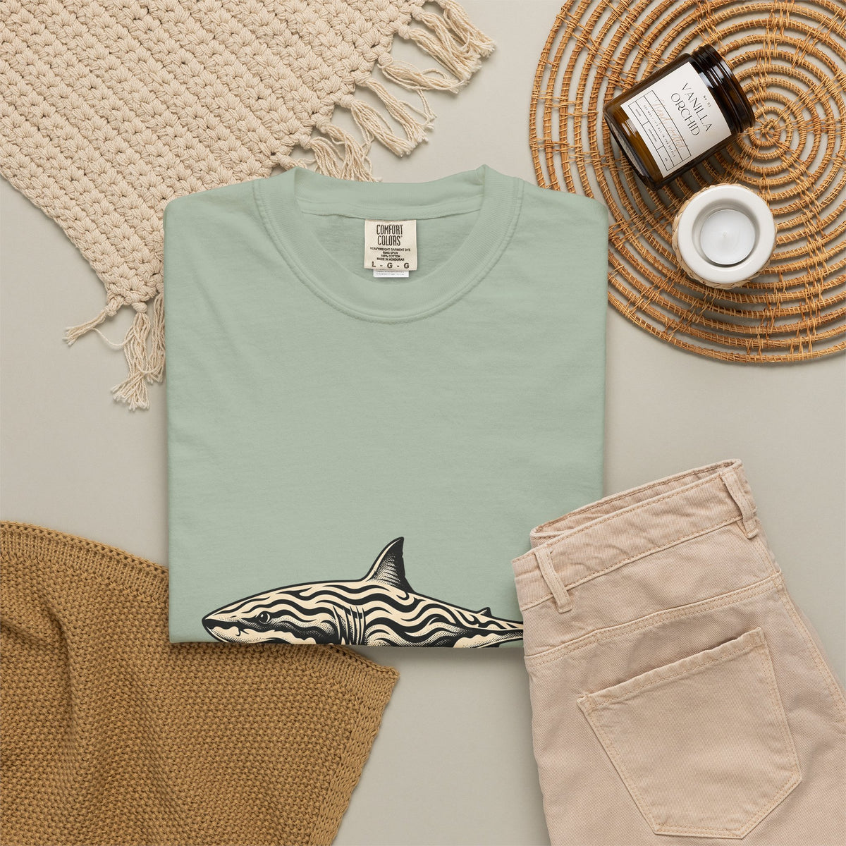 Shark T-Shirt Ocean Creatures Gift Women Geometric T-Shirt Shark T-Shirt Marine Fan Abstract T-Shirt Wildlife Graphic Sketch Bands T-Shirt