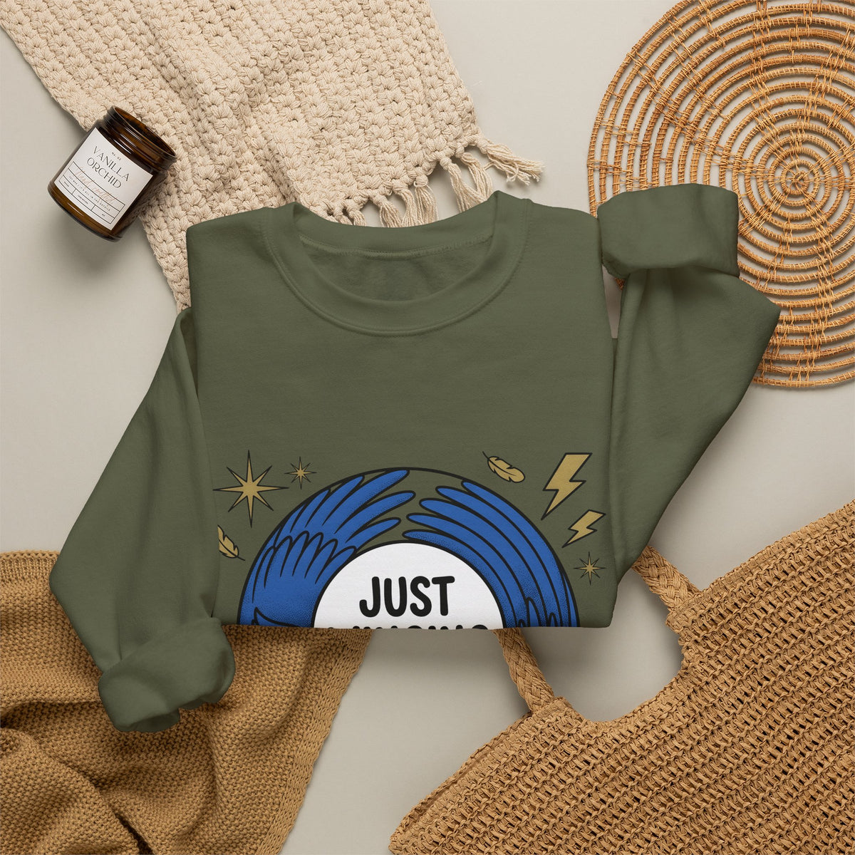 Blue Bird Drawing Sweatshirt Funny Creatures Gift Women Hand Drawn Sweatshirt Bird Sweatshirt Comedy Fan Cartoon Sweatshirt Animal Graphic Classic Electric