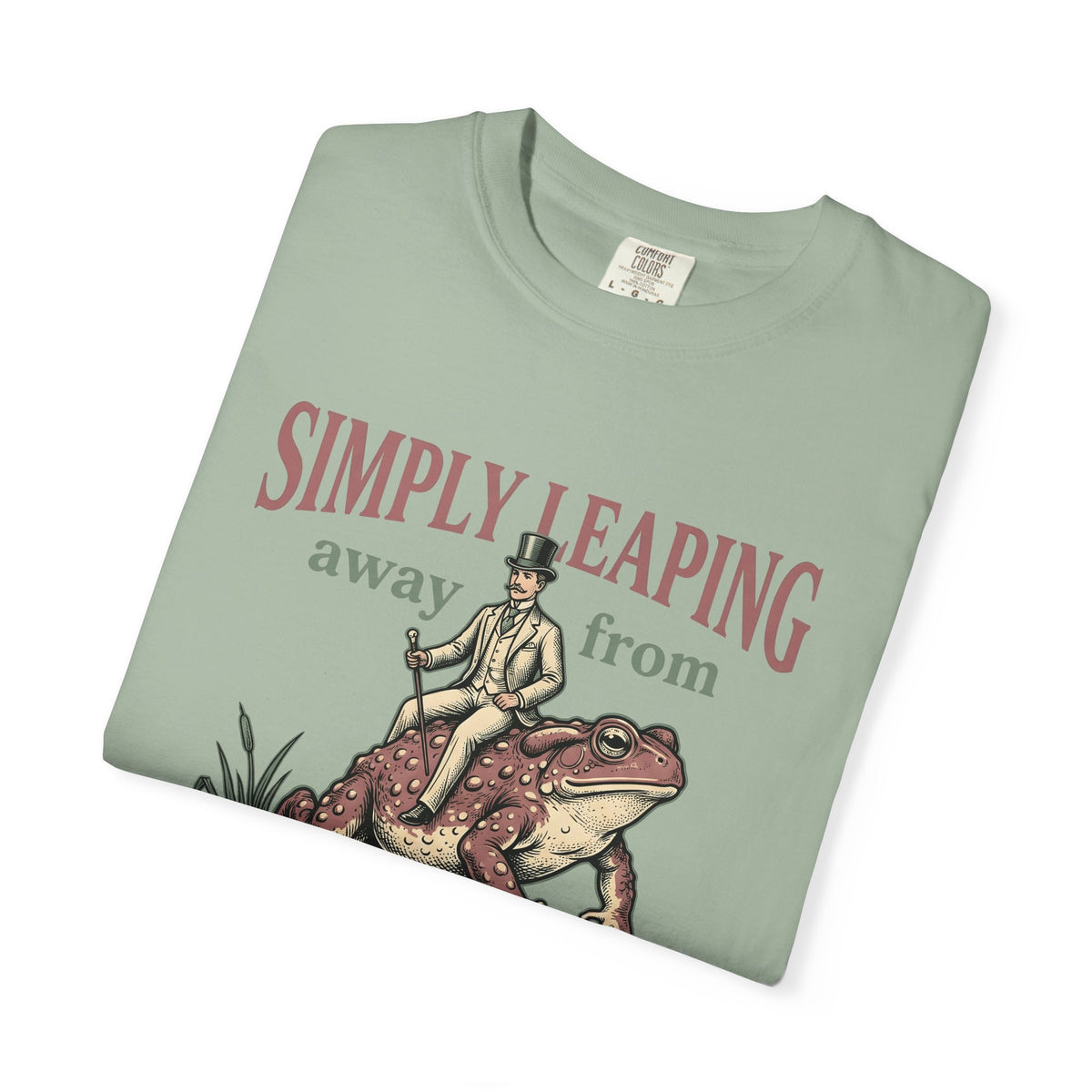 Man Riding Toad T-Shirt Funny Animal Gift Women Vintage T-Shirt Rider T-Shirt Humor Fan Retro Illustration Graphic Retro Top Hat T-Shirt