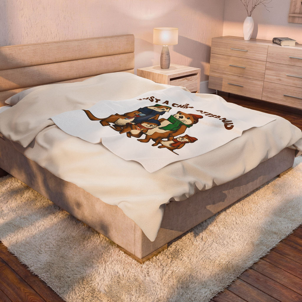 Otter Group Blanket Funny Wildlife Gift Women Comic Blanket Otters Blanket Humor Fan Cartoon Blanket Animal Graphic Sketch Beanies Blanket