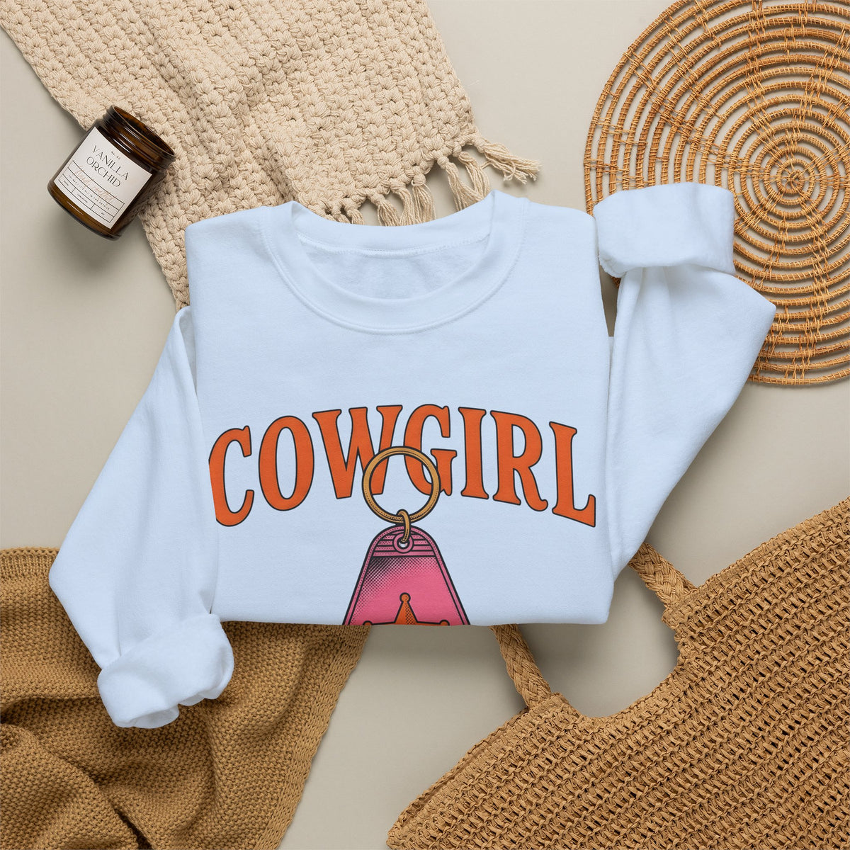 Sheriff Badge Keychain Sweatshirt Cowgirl Cowboy Gift Women Distressed Sweatshirt Keychain Sweatshirt Cowboy Fan Vintage Sweatshirt Rodeo Graphic Hand Drawn