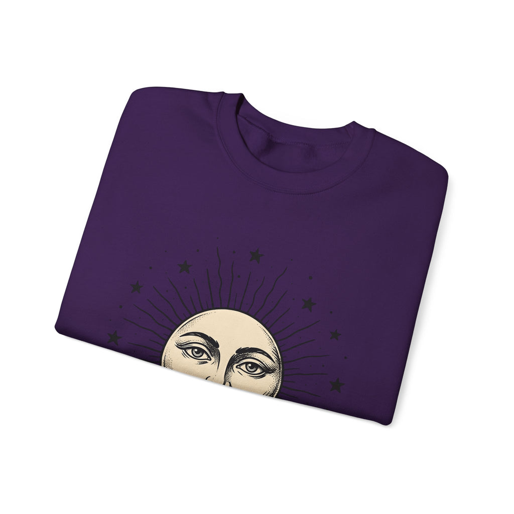 Sun Face Sweatshirt Boho Chic Space Gift Women Rustic Sweatshirt Sun Sweatshirt Hippie Fan Bohemian Sweatshirt Galaxy Graphic Line Art Stars Sweatshirt