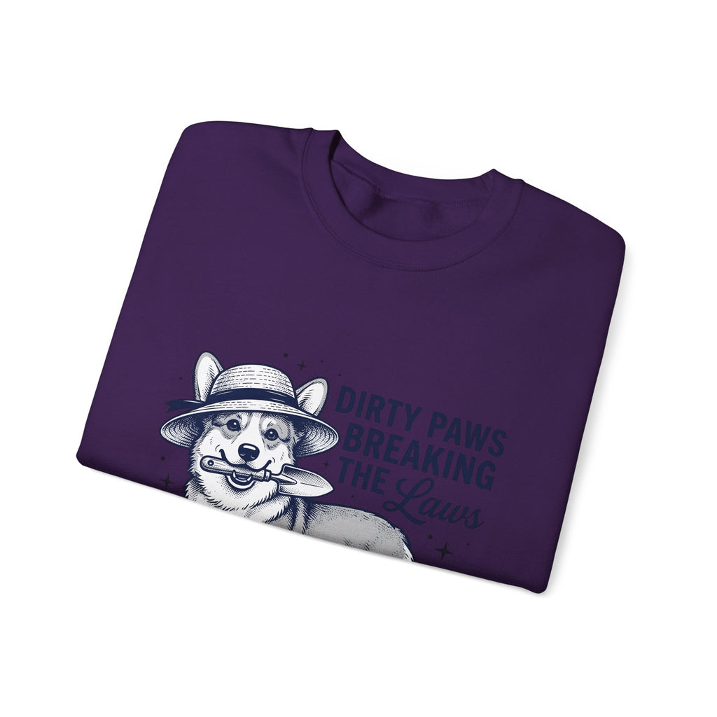 Corgi Canine Sweatshirt Dog Horticulture Gift Women Old School Sweatshirt Dog Sweatshirt Dog Fan Puppy Sweatshirt Gardening Graphic Outline Hand Shovel Sweatshirt