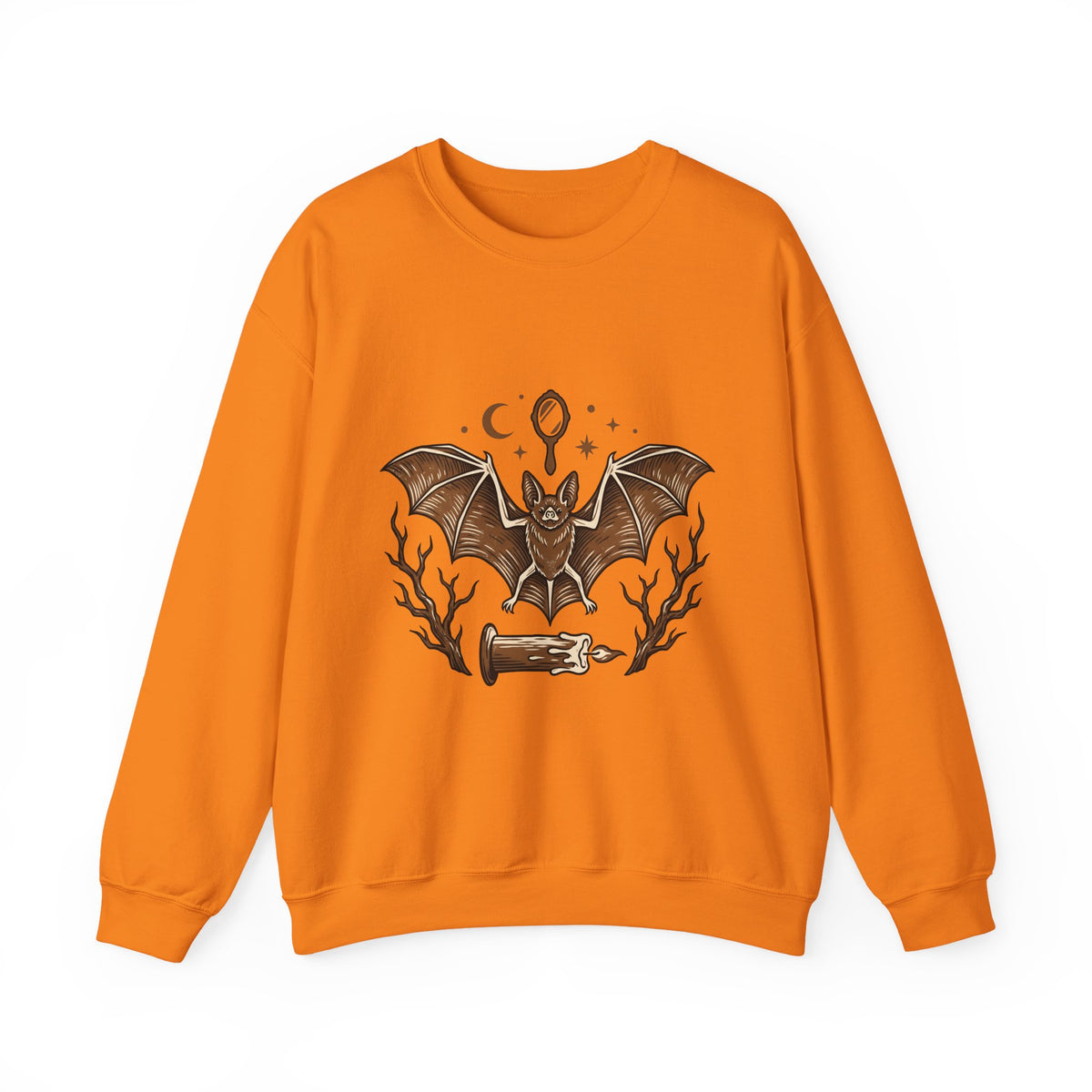 Bat Drawing Sweatshirt Boho Chic Magic Gift Women Creepy Sweatshirt Bat Sweatshirt Bohemian Fan Spooky Sweatshirt Mystical Graphic Sketch Taper Candle Sweatshirt