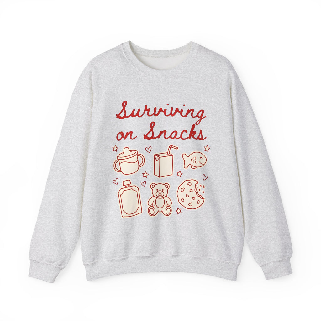 Snack Sketches Sweatshirt Moms Parenting Gift Women Fun Sweatshirt Food Illustrations Sweatshirt Motherhood Fan Cute Graphic Parenting Graphic Clean Teddy