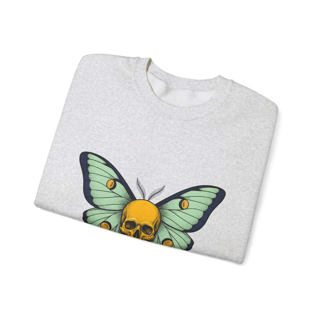 Skull Butterfly Sweatshirt Boho Chic Emo Gift Women Blackwork Sweatshirt Sugar Skull Sweatshirt Bohemian Fan Tattoo Sweatshirt Gothic Graphic Classic Moth