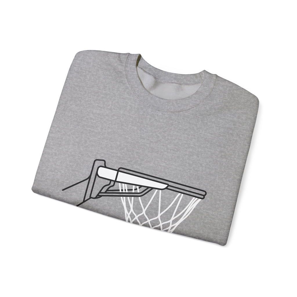 Basketball Goal Sweatshirt Sports Athletics Gift Women Modern Sweatshirt Hoop Sweatshirt Athlete Enthusiast Contemporary Sweatshirt Fitness Graphic Sketch