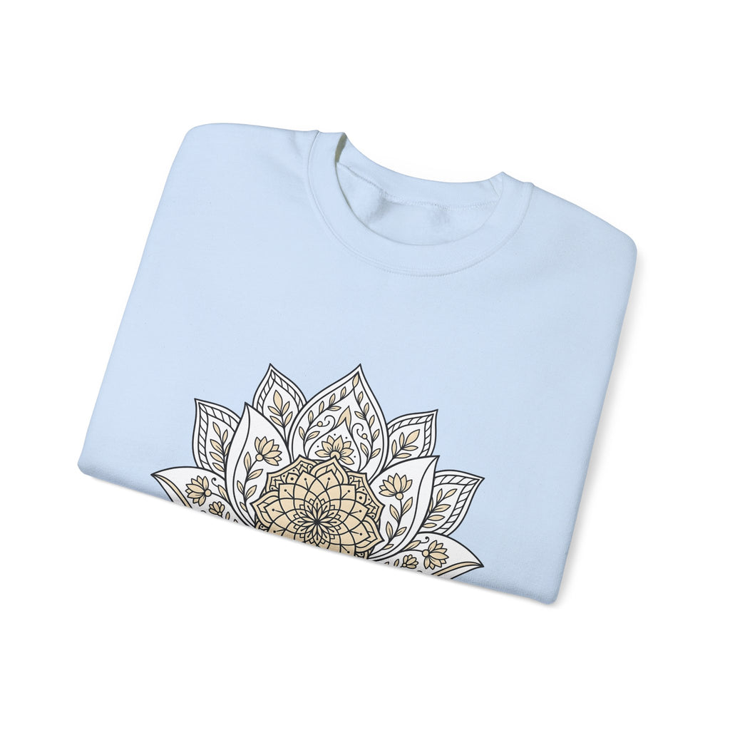 Mandala Bloom Sweatshirt Boho Chic Mindfulness Gift Women Folk Sweatshirt Flower Sweatshirt Bohemian Enthusiast Tribal Sweatshirt Meditation Graphic Clean