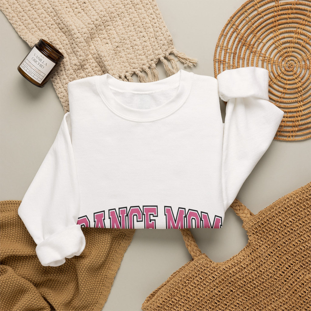 Varsity Font Sweatshirt Mom Ballet Gift Women Heavy Sweatshirt Lettering Sweatshirt Mother Fan Bold Sweatshirt Pointe Graphic Classic Rounded Shape Sweatshirt