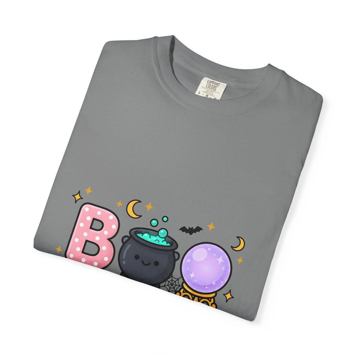 Witch Cauldron Halloween Spellcaster Gift Cute Cauldron Horror Fan Kawaii Warlock Comic Magic Orb T-Shirt