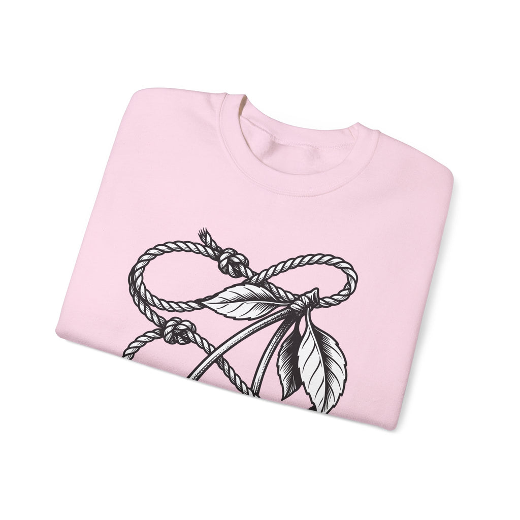 Cherry Vine Sweatshirt Cowgirl Ranch Gift Women Retro Sweatshirt Grapevine Sweatshirt Rodeo Fan Vintage Sweatshirt Farmhouse Graphic Sketch Foliage Sweatshirt