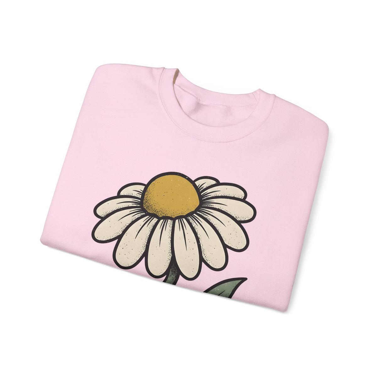 Daisy Petal Sweatshirt Floral Nature Gift Women Cartoon Sweatshirt Flower Sweatshirt Botanical Fan Comic Sweatshirt Outdoor Graphic Silhouette Sprig Sweatshirt
