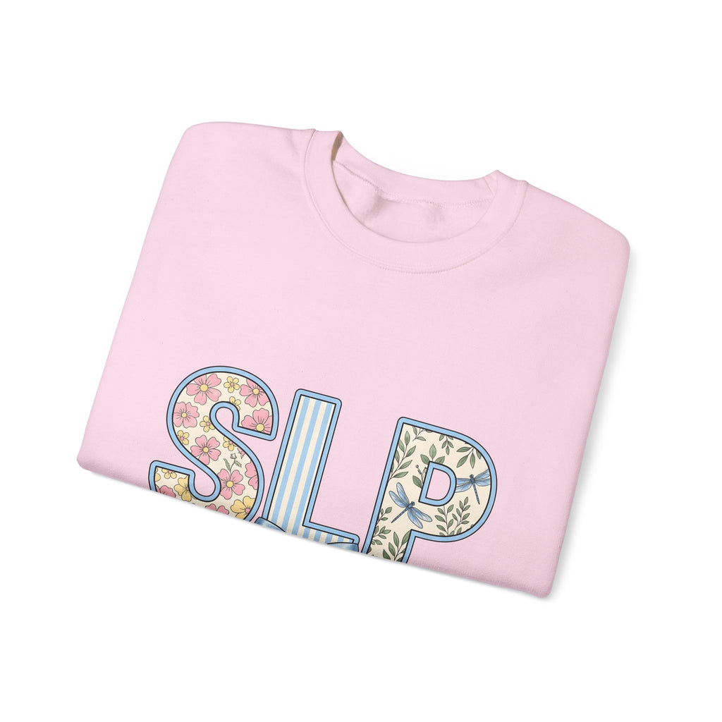 Floral Dragonfly Monogram Sweatshirt Speech Therapist Educator Gift Women Whimsical Sweatshirt Monogram Sweatshirt Speech Pathology Enthusiast Whimsy
