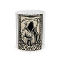 Death Skull Mug Gothic Joke Gift Women Retro Mug Skull Mug Goth Fan Vintage Mug Pun Graphic Dark Flowers Mug