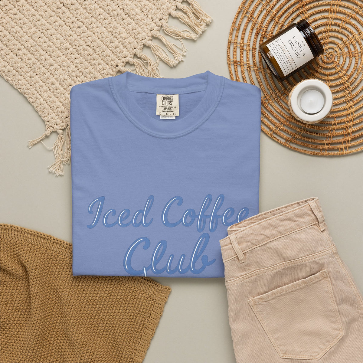 Iced Latte Glass T-Shirt Coffee Cuisine Gift Women Fun T-Shirt Glassware T-Shirt Coffee Fan Java Graphic Illustration Clean Fingers T-Shirt