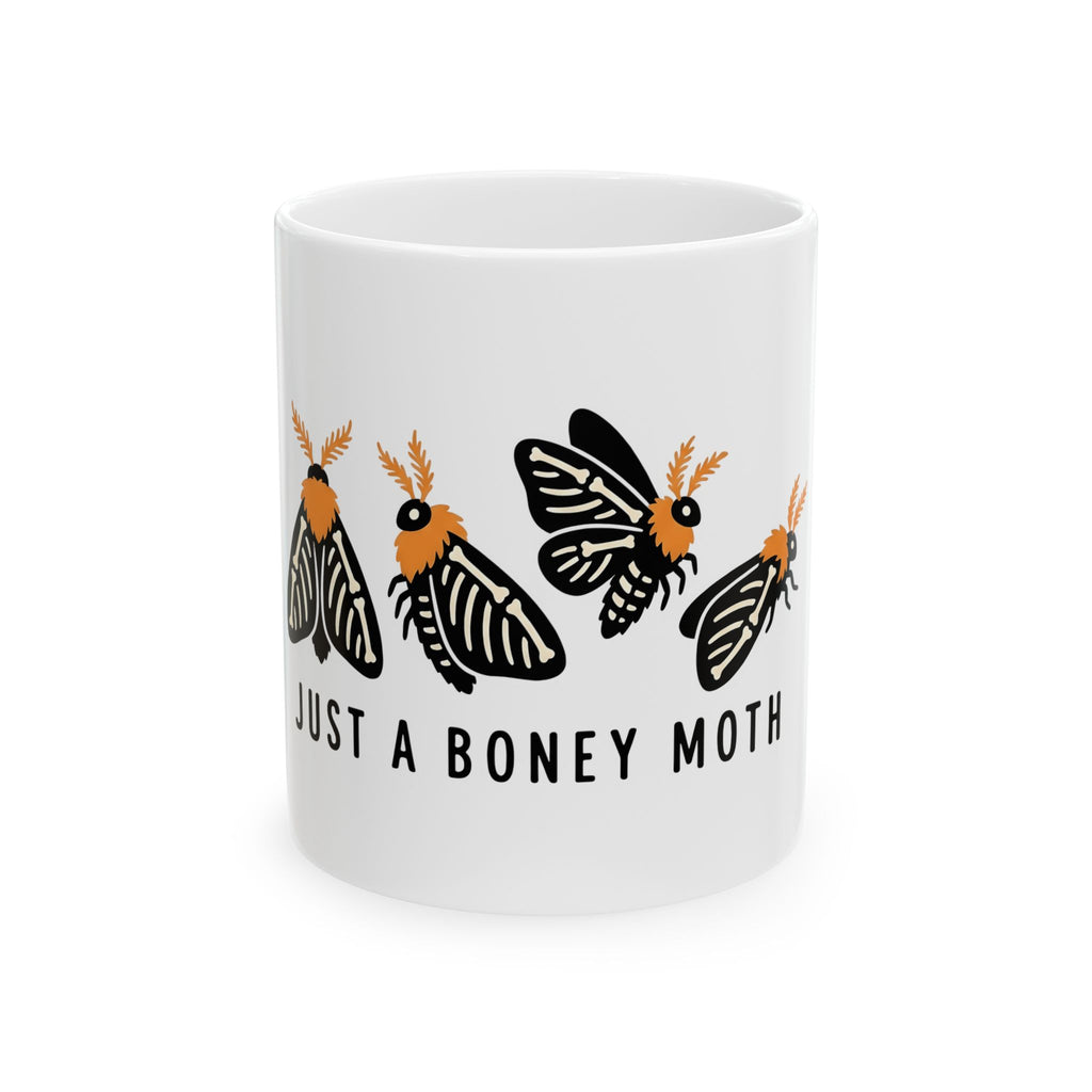 Skeleton Butterfly Mug Halloween Critter Gift Women Pop Art Mug Butterfly Mug Spooky Fan Retro Mug Creature Graphic Cartoon Amber