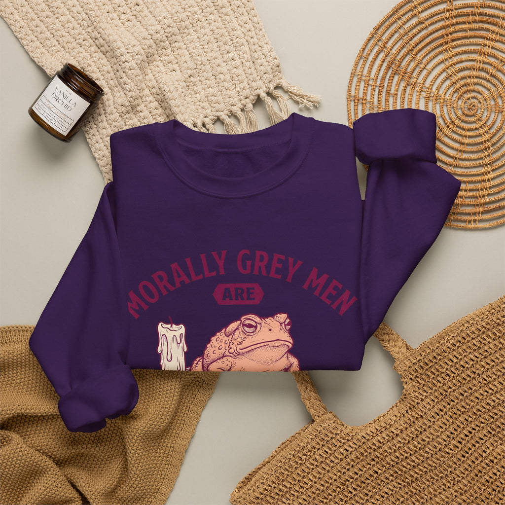 Amphibian Diary Sweatshirt Toad Myth Gift Women Rustic Sweatshirt Frog Sweatshirt Toad Fan Primitive Sweatshirt Legend Graphic Outline Flame Sweatshirt