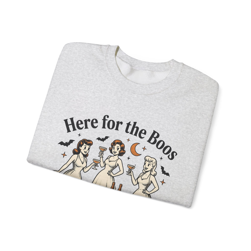 Vintage Ghost Ladies Sweatshirt Halloween Celebration Gift Women Retro Sweatshirt Ghostly Sweatshirt Horror Fan Spooky Sweatshirt Party Graphic Design Graphic