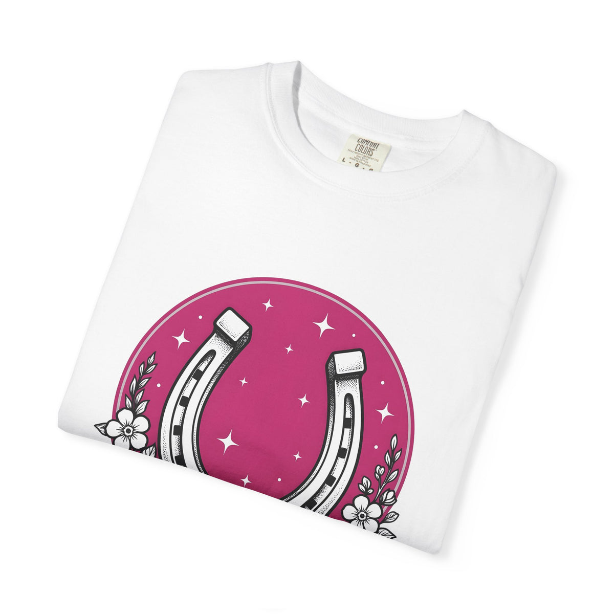 Horseshoe Blossom T-Shirt Cowgirl Ranch Gift Women Hippie T-Shirt Texas Wildflower T-Shirt Rodeo Fan Western T-Shirt Farm Graphic Antique Twinkle