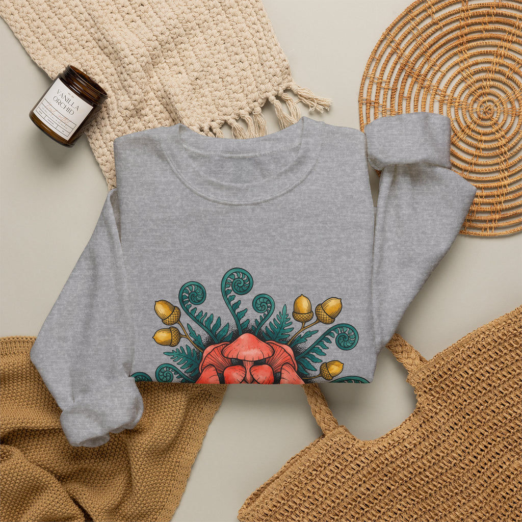 Shroom Mandala Sweatshirt Boho Chic Flora Gift Women Bohemian Sweatshirt Mushroom Sweatshirt Hippie Fan Tribal Sweatshirt Botanical Graphic Line Art Seed Pods