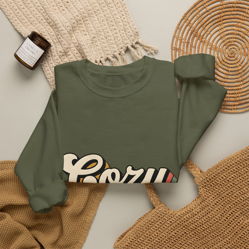 Old School Text Holiday Seasonal Gift Heavy Retro Typography Festive Fan Holiday Nostalgic Rainbow Sweatshirt