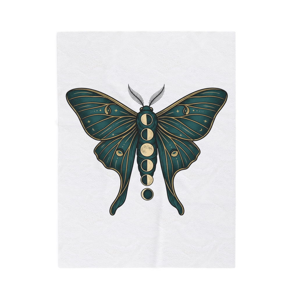 Luna Butterfly Blanket Boho Chic Astrology Gift Women Mystical Blanket Butterfly Blanket Bohemian Enthusiast Magical Blanket Zodiac Graphic Retro