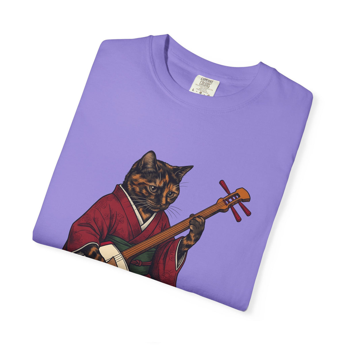 Yukata Cat T-Shirt Cat Sound Gift Women Asian Art T-Shirt Cat T-Shirt Feline Fan Japanese Art T-Shirt Music Graphic Hand Drawn Piano T-Shirt