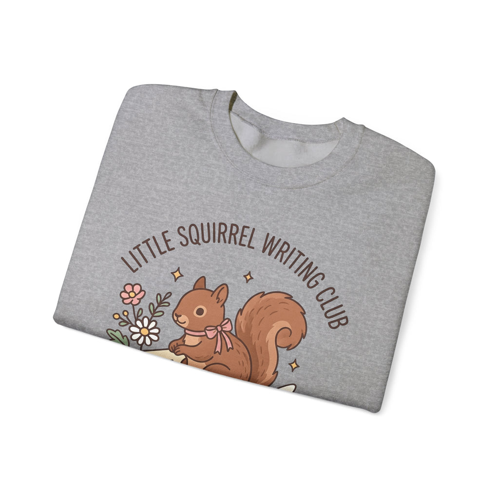 Squirrel Tower Papers Sweatshirt Writing Critter Gift Women Playful Sweatshirt Paper Tower Sweatshirt Author Fan Stationery Sweatshirt Animal Graphic Line Art