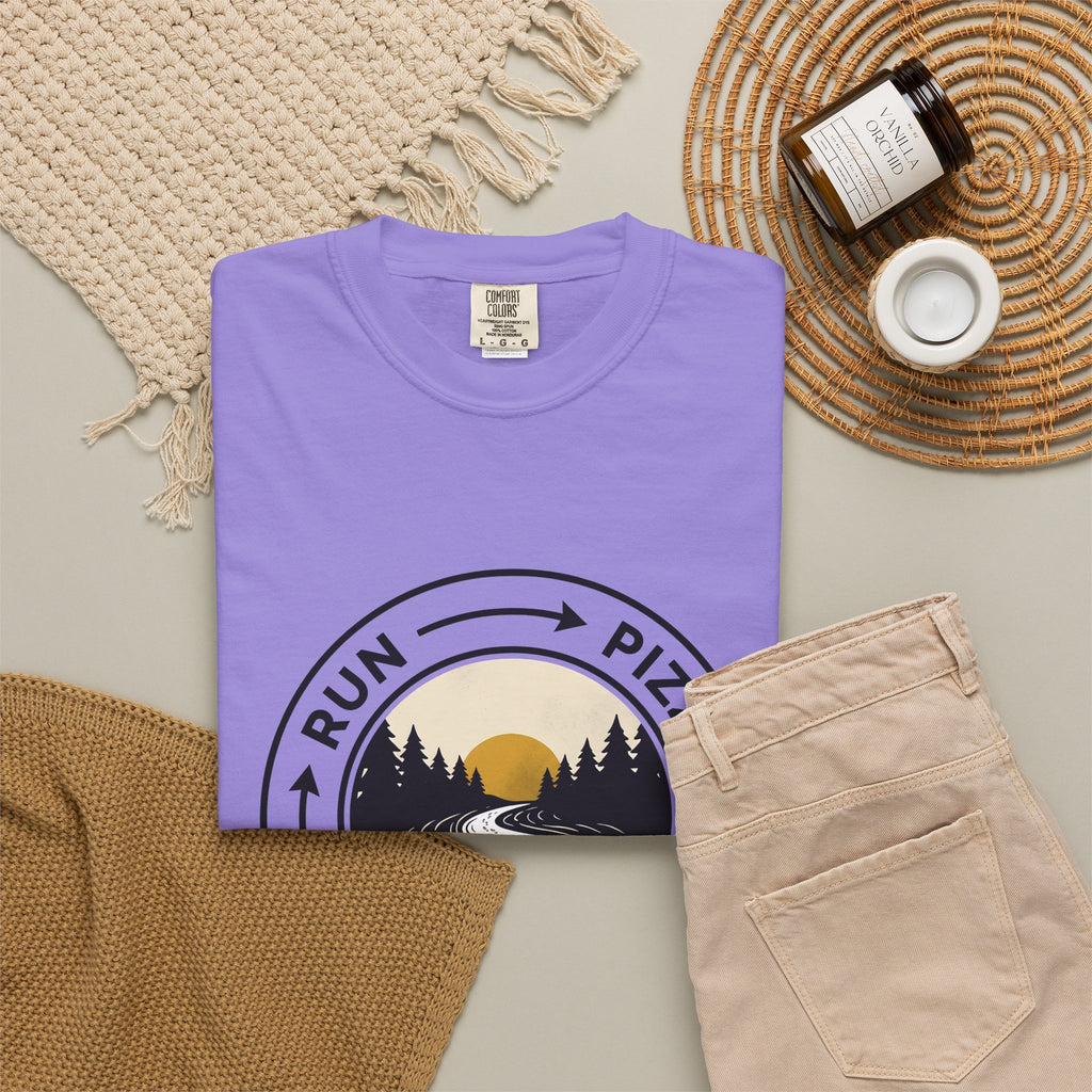 Hiking Trail Sports Jogging Gift Sketch Trail Athlete Enthusiast Drawing Runner Cartoon T-Shirt