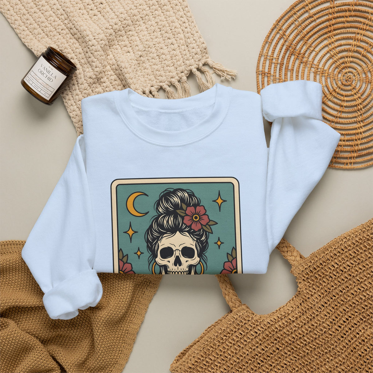 Skeleton Mother Sweatshirt Moms Games Gift Women Body Art Sweatshirt Skeleton Sweatshirt Mom Fan Tattooed Sweatshirt Gaming Graphic Classic Baseball Sticks