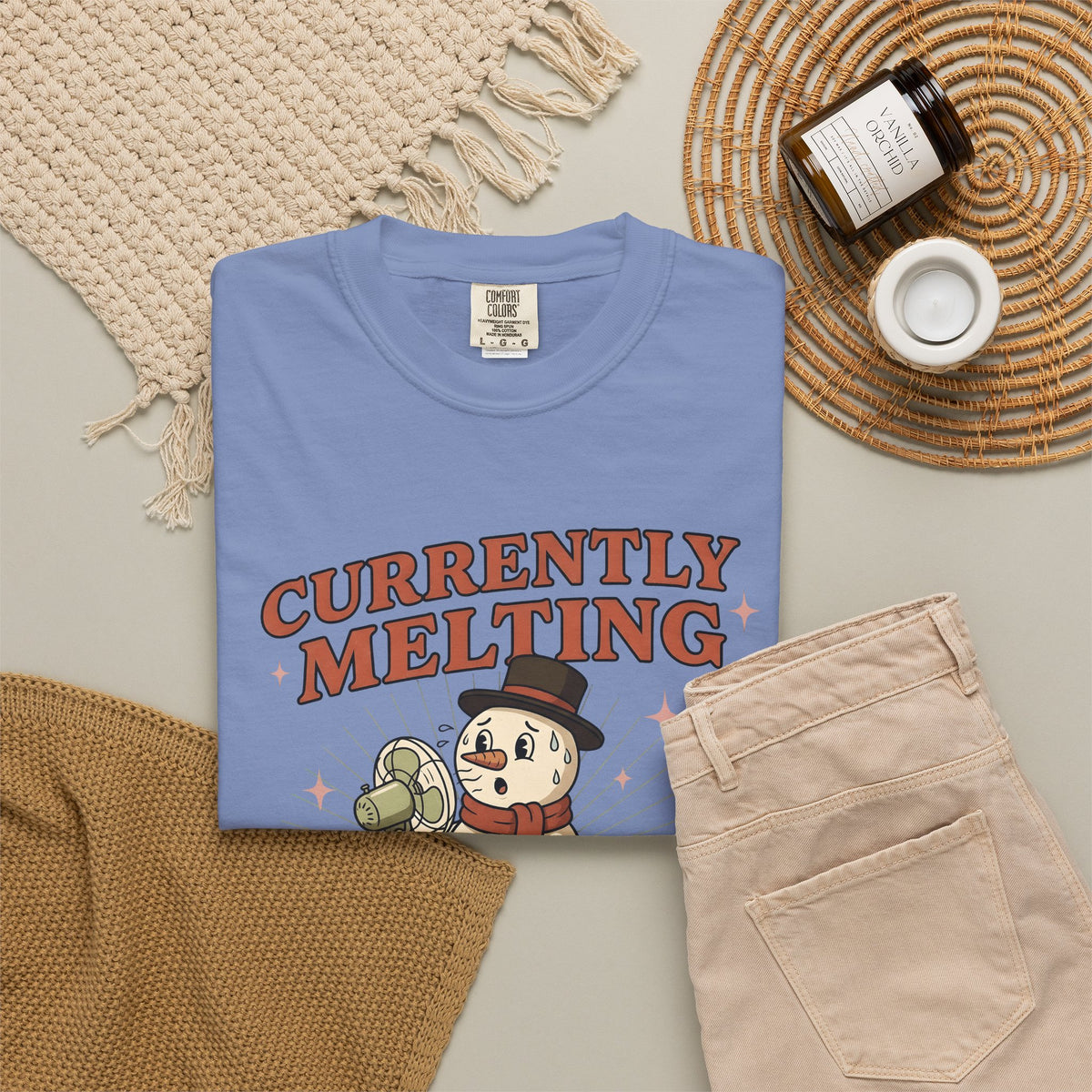 Snowman Fan T-Shirt Christmas Humor Gift Women Cartoon T-Shirt Frosty T-Shirt Xmas Fan Toon T-Shirt Funny Graphic Vintage Hat T-Shirt
