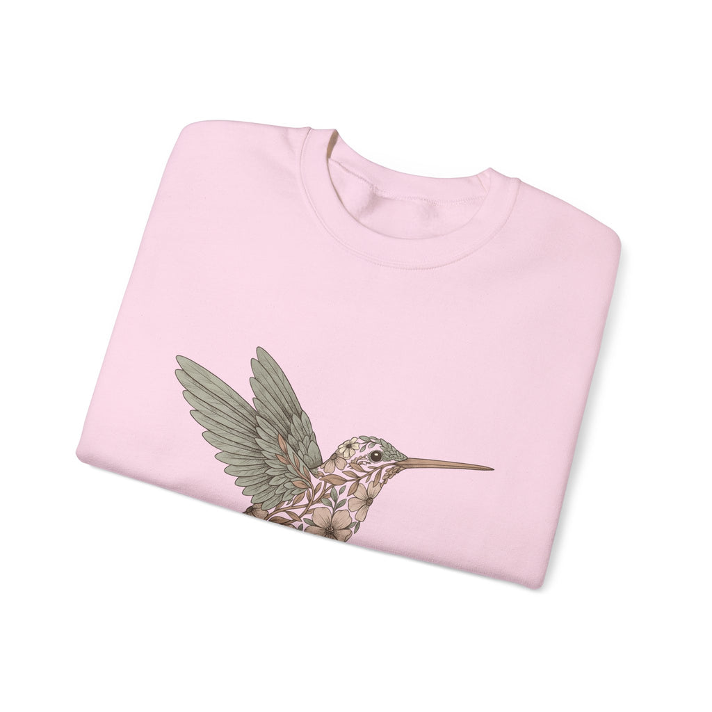 Hummingbird Floral Sweatshirt Boho Chic Nature Gift Women Boho Sweatshirt Hummingbird Sweatshirt Bohemian Fan Tribal Sweatshirt Environmental Graphic Hand