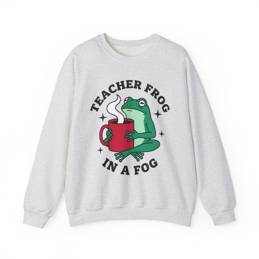 Frog Coffee Cup Sweatshirt Teachers Latte Gift Women Kawaii Sweatshirt Coffee Sweatshirt Sweatshirt Educator Enthusiast Coffee Sweatshirt Cappuccino Graphic Classic