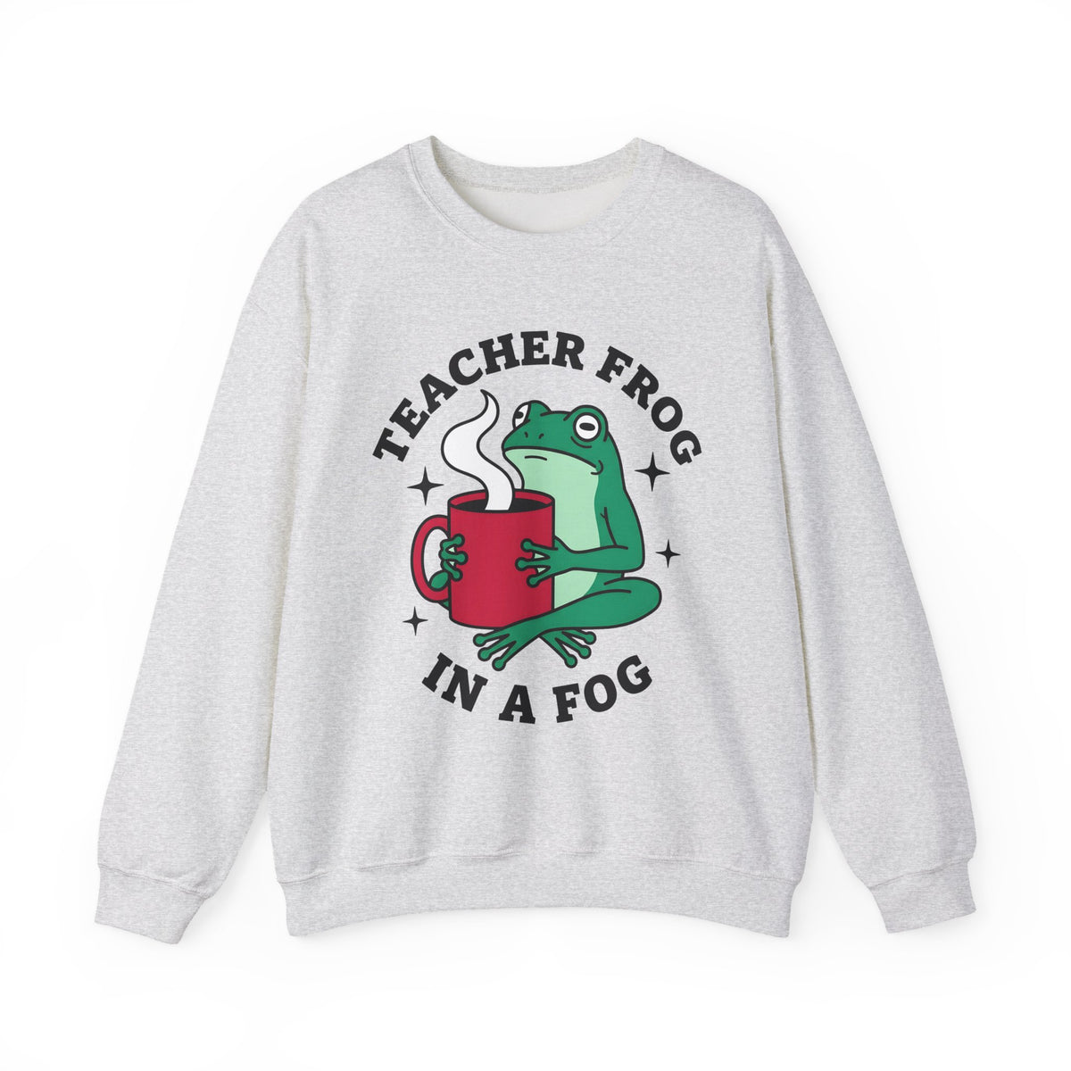 Frog Coffee Cup Sweatshirt Teachers Latte Gift Women Kawaii Sweatshirt Coffee Sweatshirt Sweatshirt Educator Enthusiast Coffee Sweatshirt Cappuccino Graphic Classic