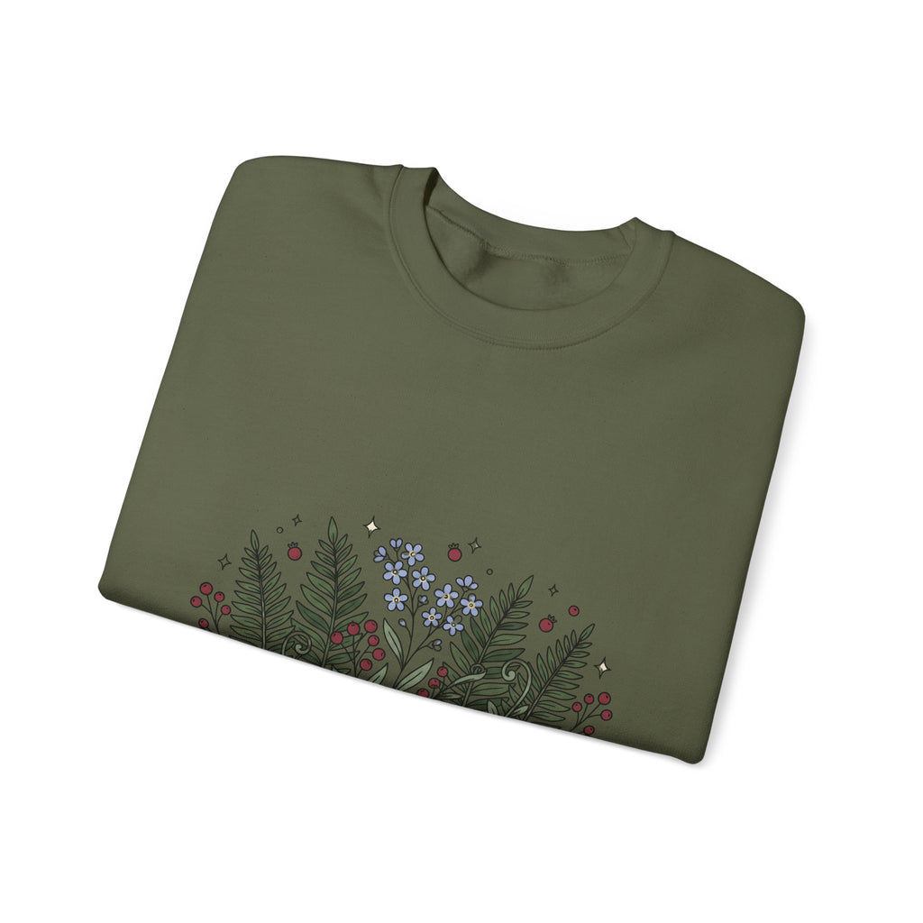 Botanical Floral Graphic Sweatshirt Aunt Family Gift Women Whimsical Sweatshirt Flower Sweatshirt Auntie Fan Boho Graphic Hand Drawn Stars Sweatshirt