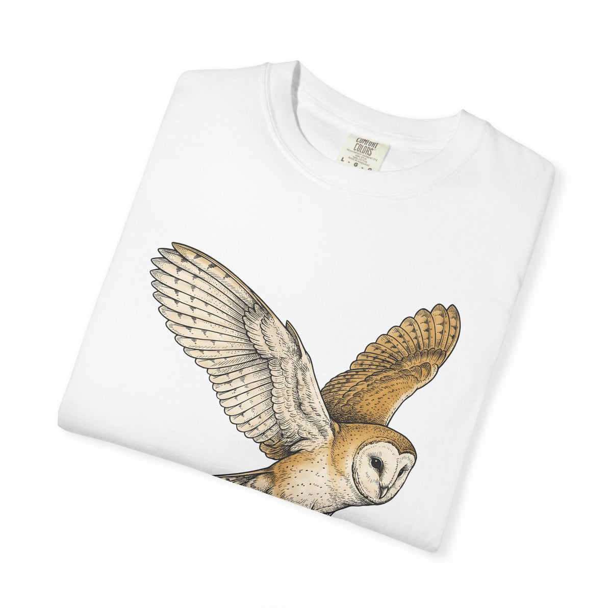 Barn Owl T-Shirt Christmas Pets Gift Women Cartoon T-Shirt Owl T-Shirt Xmas Fan Owl T-Shirt Animal Graphic Classic Globe Lights T-Shirt