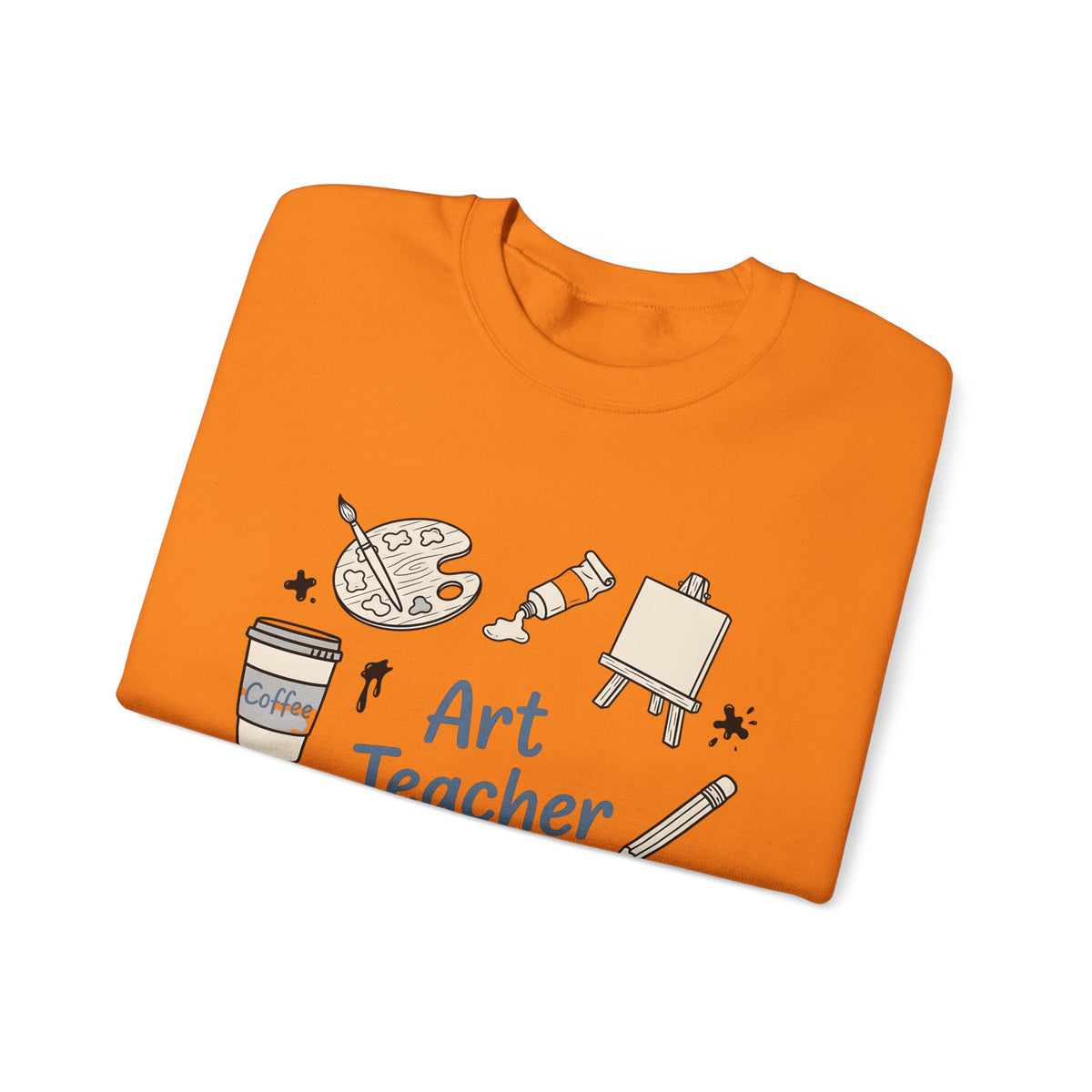 Painting Supplies Sweatshirt Teacher Study Gift Women Line Art Sweatshirt Art Materials Sweatshirt Educator Enthusiast Illustration Design Graphic Studying