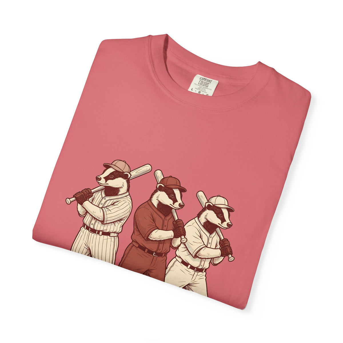 Badger Baseball Team T-Shirt Sports Fauna Gift Women Throwback T-Shirt Baseball T-Shirt Athlete Fan Baseball Retro T-Shirt Wildlife Graphic Line