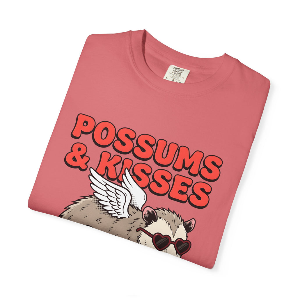 Possum Graphic T-Shirt St. Valentines Day Animals Gift Women Cartoon T-Shirt Opossum T-Shirt Valentines Fan Kawaii T-Shirt Wildlife Graphic Retro