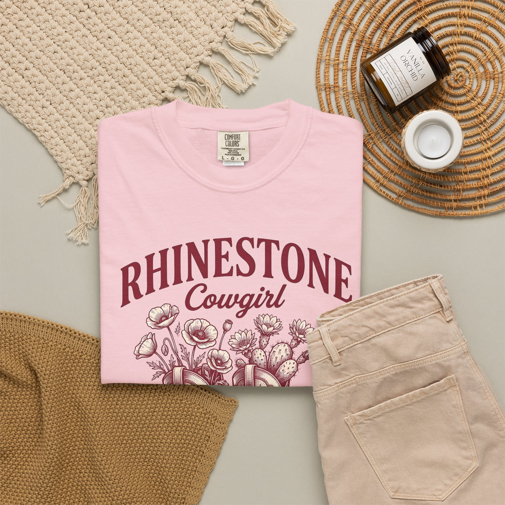 Western Boots Cowgirl Cowboy Gift Retro Cowboy Boots Rodeo Fan Cowboy Boot Vintage Sketch T-Shirt
